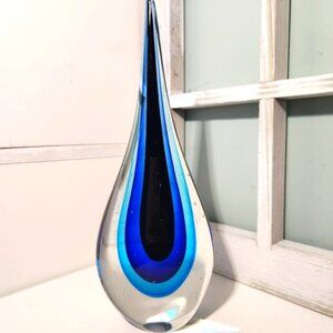 Teardrop Art Glass Sculpture